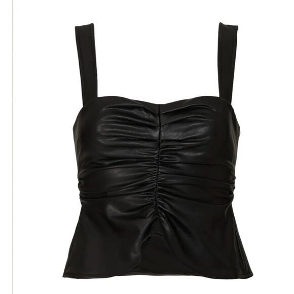 ALC Lauryn  Pleather Top size 2 - Picture 3 of 8